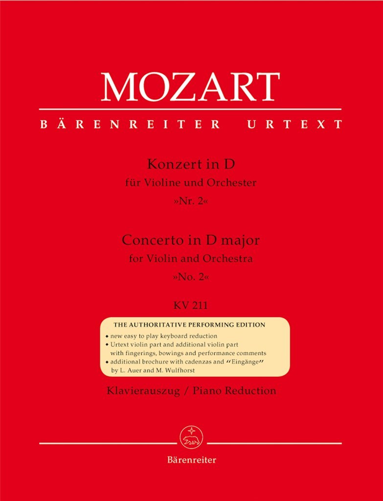 Violin Concerto 2 K211 Violin & Piano